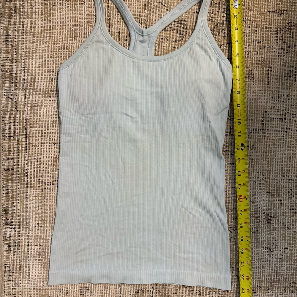 Lululemon Athletica Light Blue Ribbed Tank Top